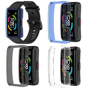 Durable Protector Watch Case Cover For Huawei Honor Band 6 Accessories Screen Bracelet Transparent Women Men Smart Watch Case
