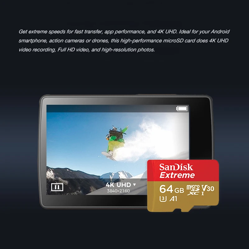 SanDisk Original Micro SD card A2 400GB 256GB 128GB 64GB A1 32GB Menory card Extreme Ultra microsd card 4K V30 TF Flash card