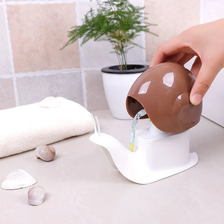 Симпатичные Улитка мыла Давление ручной дозаторы жидкого Ванная комната Кухня