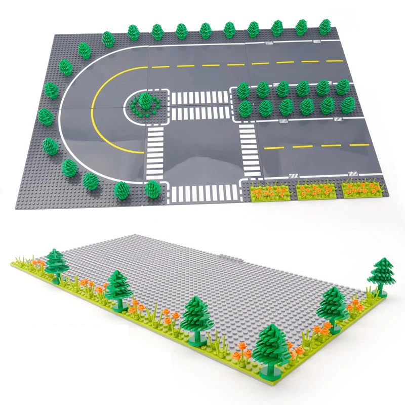 

City scene landscape small particle building blocks, DIY your own city, children build creative toys