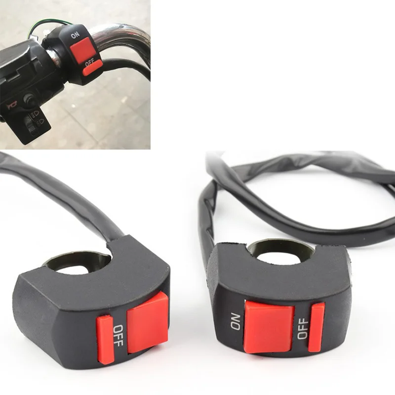 

1 Pc Motorcycle Switches Connector Button LED Headlight Switch Handlebar Mount Motorbike Electric Accessories
