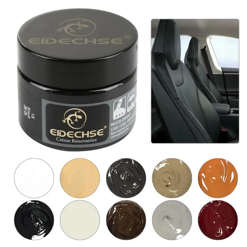 50ML Car Care Liquid Leather Repair Kit Auto Complementary Color Paste Car Seat Sofa Scratch Cracks Paint Care 11 Colors TSLM1