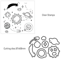 planet cutting dies clear stamps scrapbooking crafts decorate photo album embossing cards making new