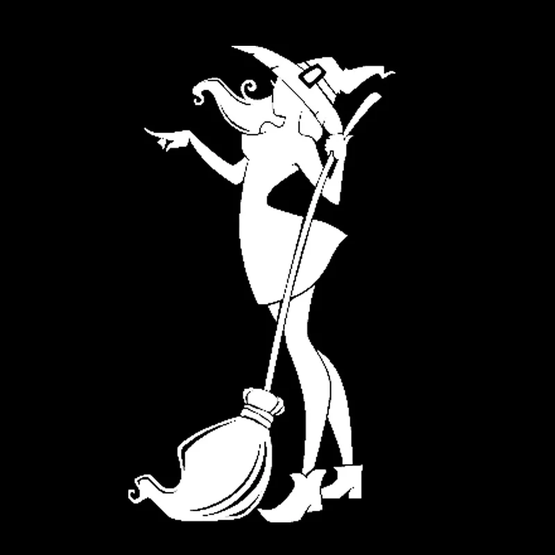 Наклейки с ведьмой для автомобилей 3D Водонепроницаемая виниловая автомобильная