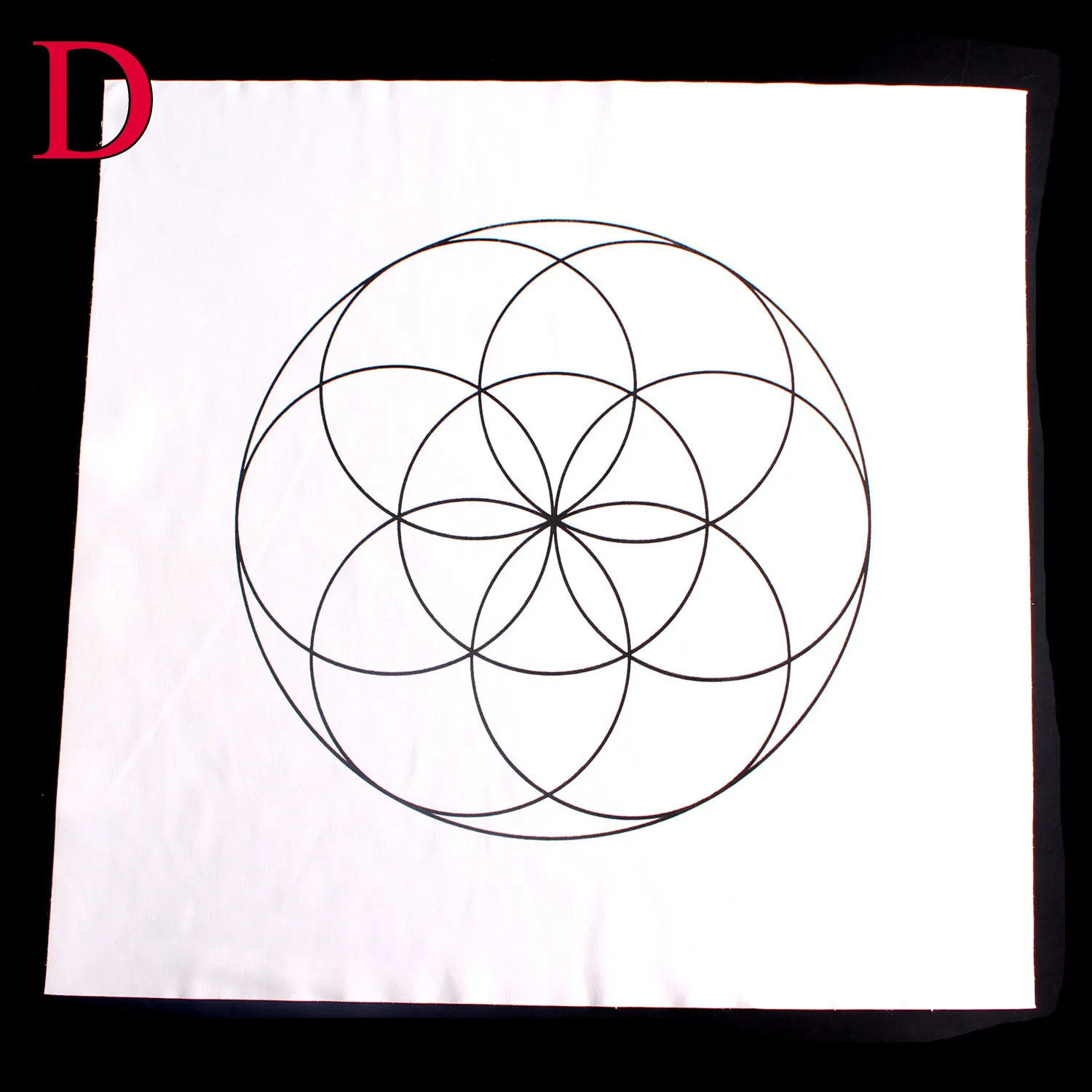 1 шт. 7 чакр Таро хлопковая ткань лотос Руна символ геометрия кристалл сетка