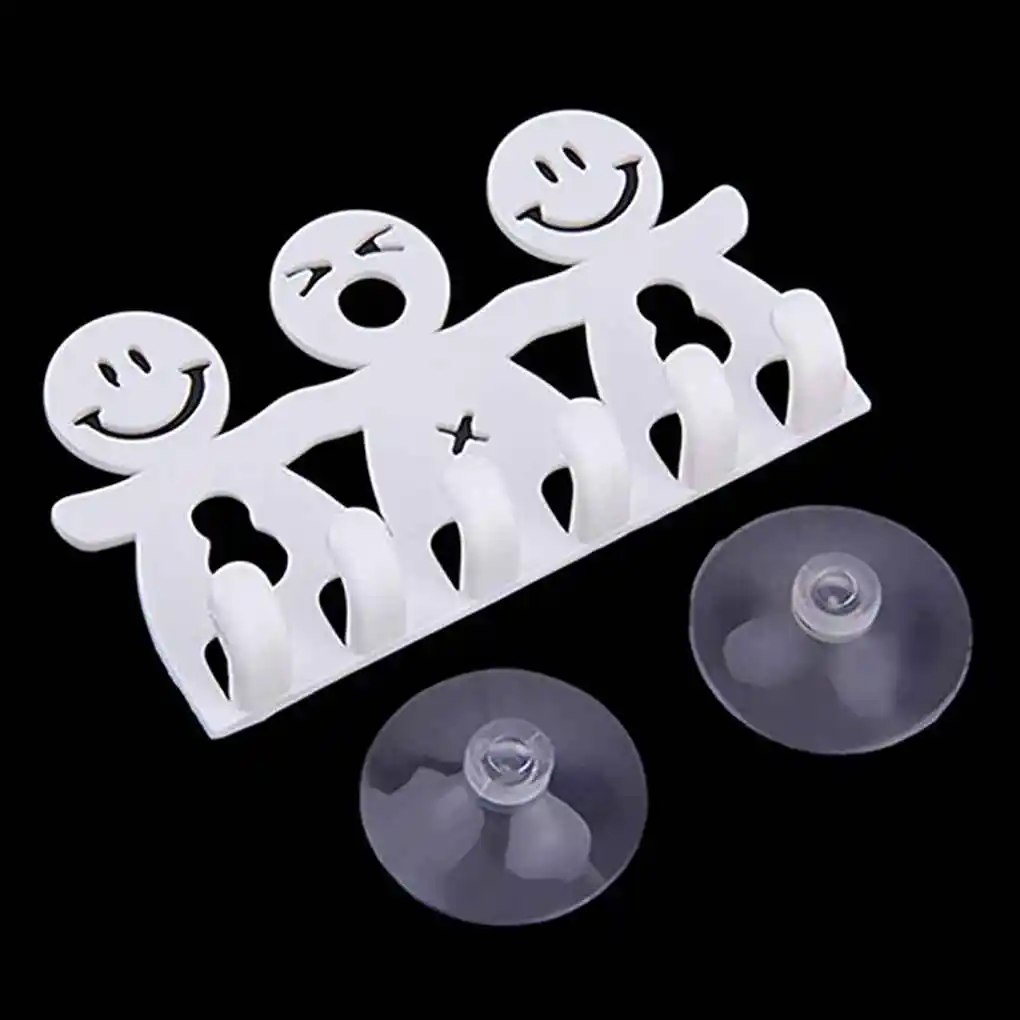 

Wall Mounted Toothbrush Rack Smiling Face Cartoon Wall Sucker Holder Self-adhesive Home Bathroom Organizer Tools