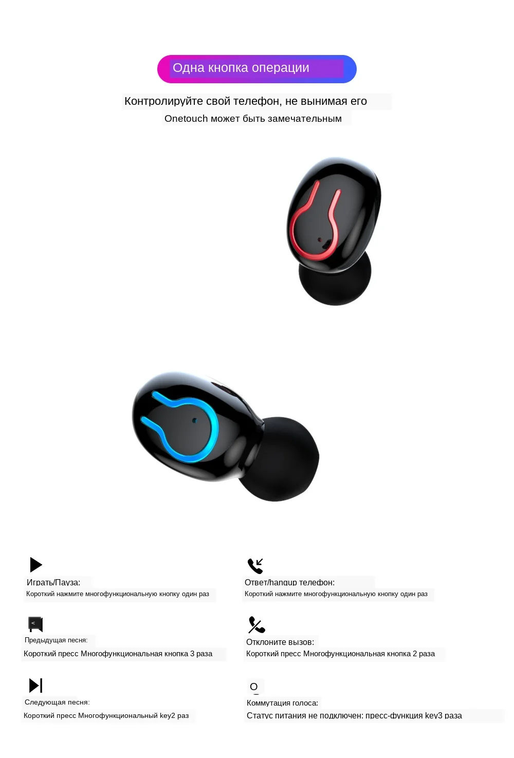 Q66 беспроводные V5.0 Bluetooth наушники спортивная водонепроницаемая гарнитура для Android головной убор с светодиодный дисплей 6000 мАч чехол для зарядки аккумулятора