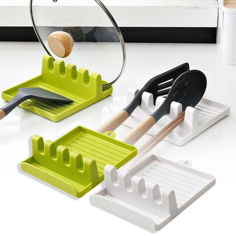 

Hot Cooking Utensil Rest Kitchen Organizer and Storage with Drip Pad Kitchen Fork Spoon Holders Non-slip Pad Kitchen Accessories