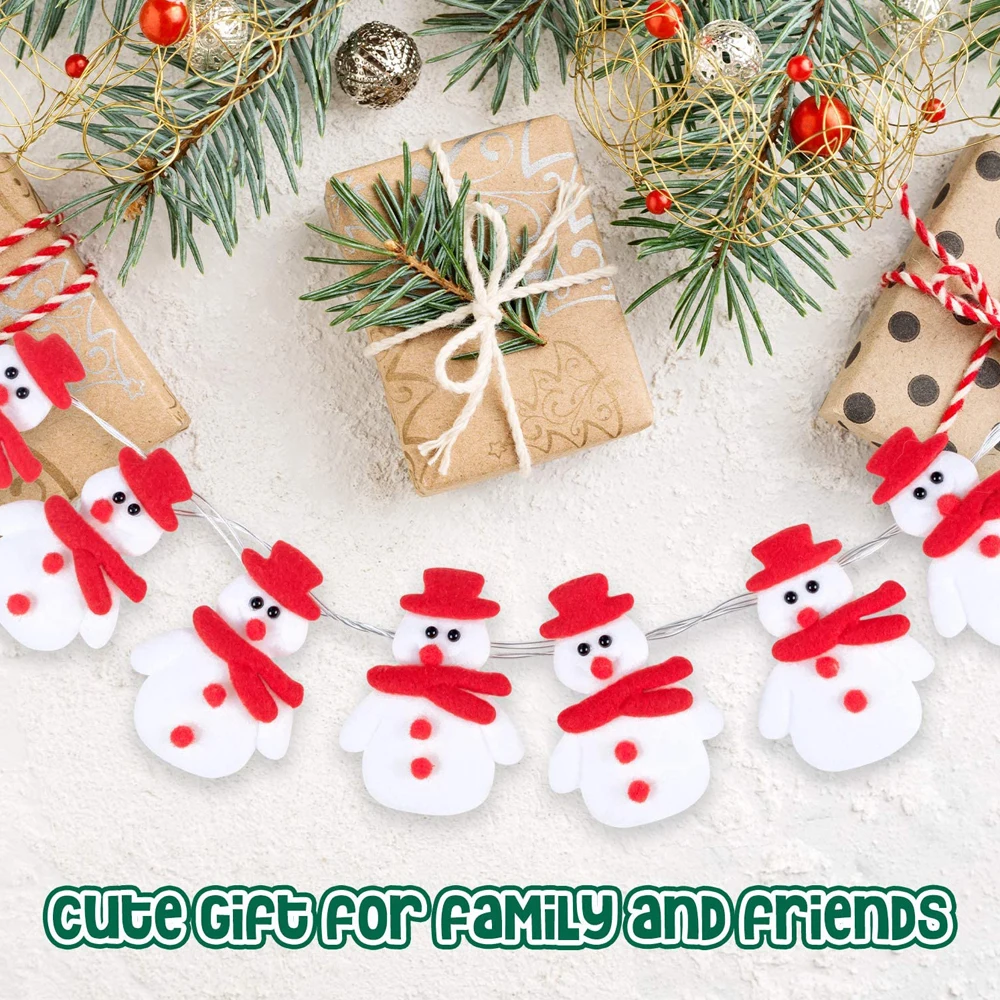 

Christmas LED String Light 10 LED Plush Snowman String Light Festival Decor for Party Home Outdoor Xmas Tree Hanging Ornaments
