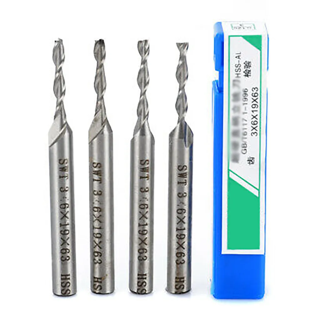 

5Pcs Extra Long 3mm 3 Flute HSS & Aluminium Extended End Mill Cutter CNC Bit Kit Milling Machine Electric Tools Polishing