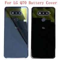 original battery cover back panel rear door housing case for lg q70 battery cover with camera fingerprint logo replacement parts