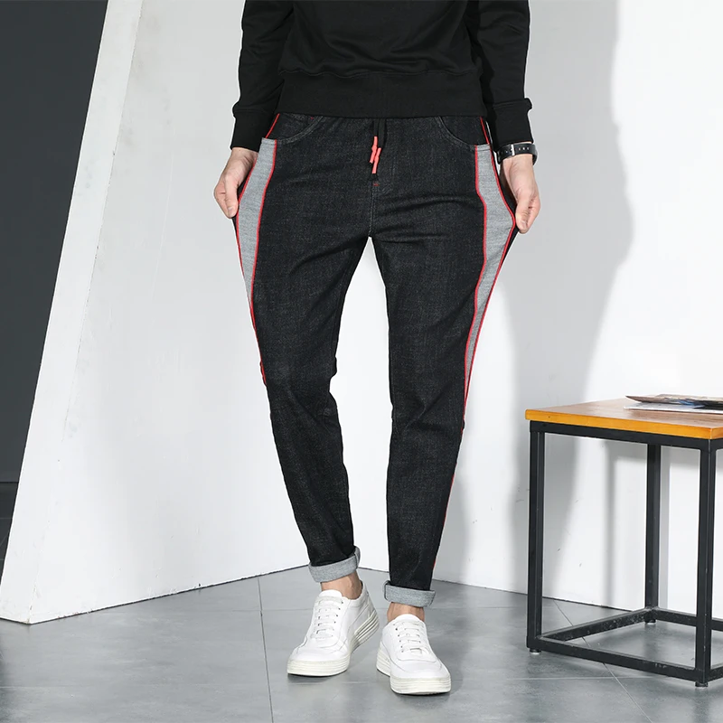 

New Men Jeans Harem Pants Elastic Waist Man Jeans Clothes Plus 7XL 6XL 5XL Big size Men Loose Baggy Joggers Jeans