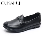 Женские туфли из натуральной кожи на плоской подошве, размеры 34-43