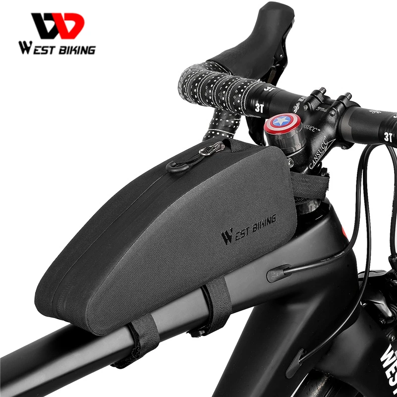 

WEST BIKING Bike Top Front Tube Bag Cycling Nylon Waterproof Frame Bag Bike Pannier Triangle Big Storage Case MTB Bicycle Bags