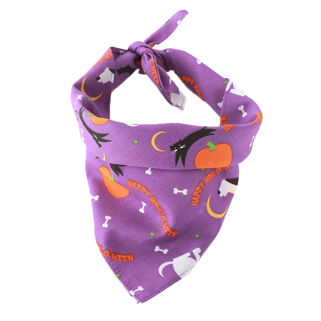1 шт. бандана для животных на Хэллоуин креативная Милая хлопковая собаки