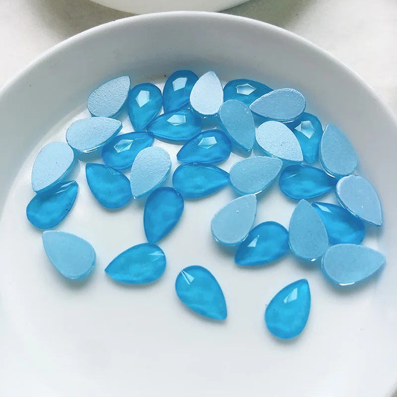 Drop Blue Флуоресцентный мокко Стразы для ногтей со стразами для дизайн ногтей стекло разные формы ювелирные изделия с бриллиантами декоративный камень для ногтей украшения для маникюра 30 шт./лот - Цвет: Drop Blue