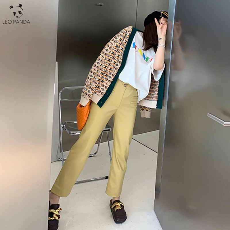 

Женские леггинсы из ПУ кожи Everbellus, черные светильник кие матовые тонкие плотные леггинсы с высокой талией для фитнеса, Сексуальные облегающ...