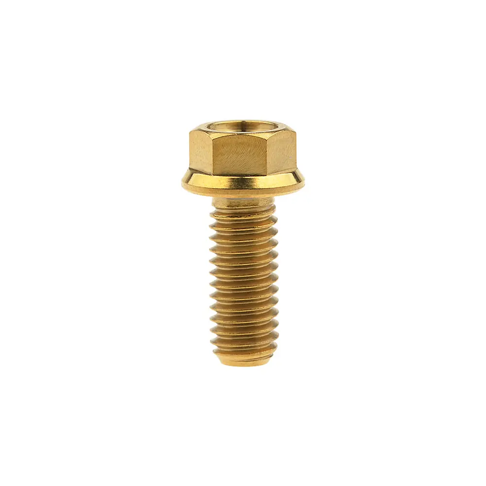 Титановый винт Xingxi M6X10 15 20 25 30 35 40 45 50 60 65 70 мм Ti фланцевый шестигранный болт Золотой