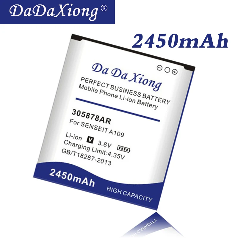 Оригинальный аккумулятор Da Xiong 2450 мАч 305878AR для сотового телефона SENSEIT