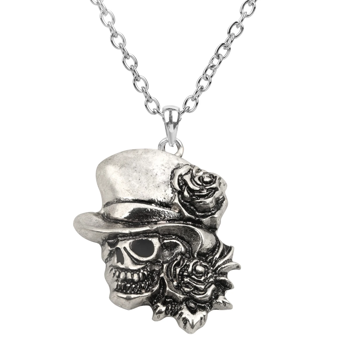 Женский комплект ювелирных изделий Yacq в стиле панк с черепом регулируемое