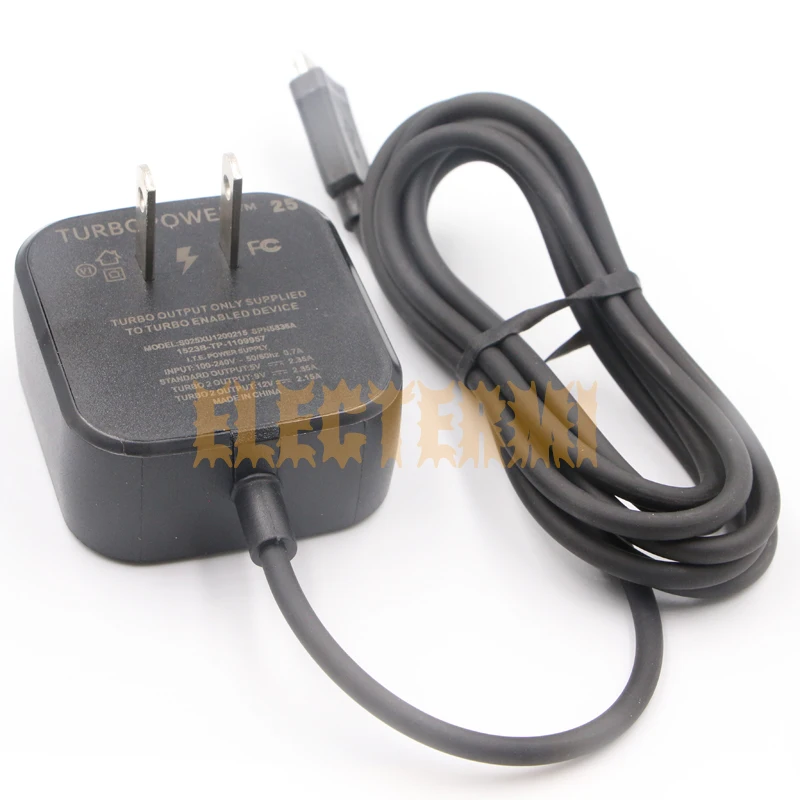 

Electermi Original Fast Charger Turbo Power USB Type C Micro V8 USB QC2.0 Charger For Motorola Z G4 G5 G6PLUS XT1789 charger