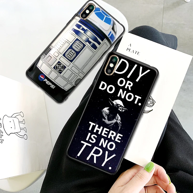 Мультфильм робот r2d2 Мягкий чехол из ТПУ для Apple iPhone X XR XS MAX 5 5S 5C SE 6 S 7 8 Plus ipod touch