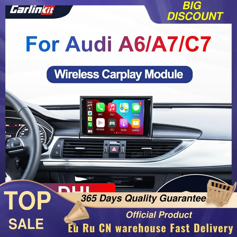

Carlinkit2.0 Decoder Accessories For AUDI A6 A7 C7 Q7MMI 3G For Wireless Apple CarPlay Android Auto Mirror Voice Control Airplay