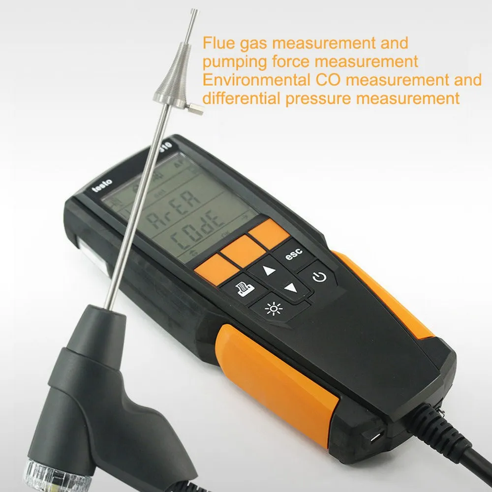 Портативный газоанализатор Testo 310 от 0 до 4000 Ppm O2/CO детектор КПД сгорания газов