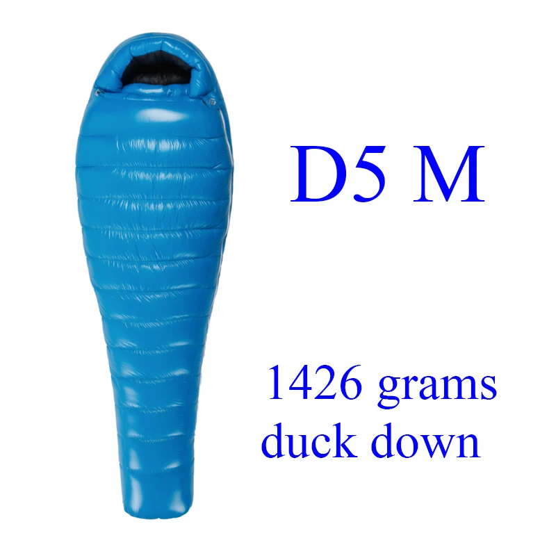 Aegismax D2/D3/D4/D5 открытый белый утиный пух Зимний Мумия спальный мешок UL серии - Цвет: D5 M Blue