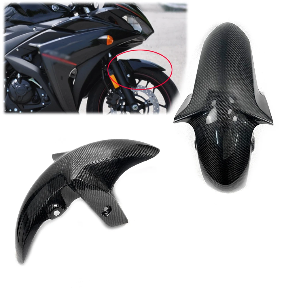 

For Yamaha MT 03 MT03 MT-03 YZF R3 R25 Motorcycle Front Fender Carbon Fiber Splash Mud Dust Guard Mudguard Protector 2013-2018