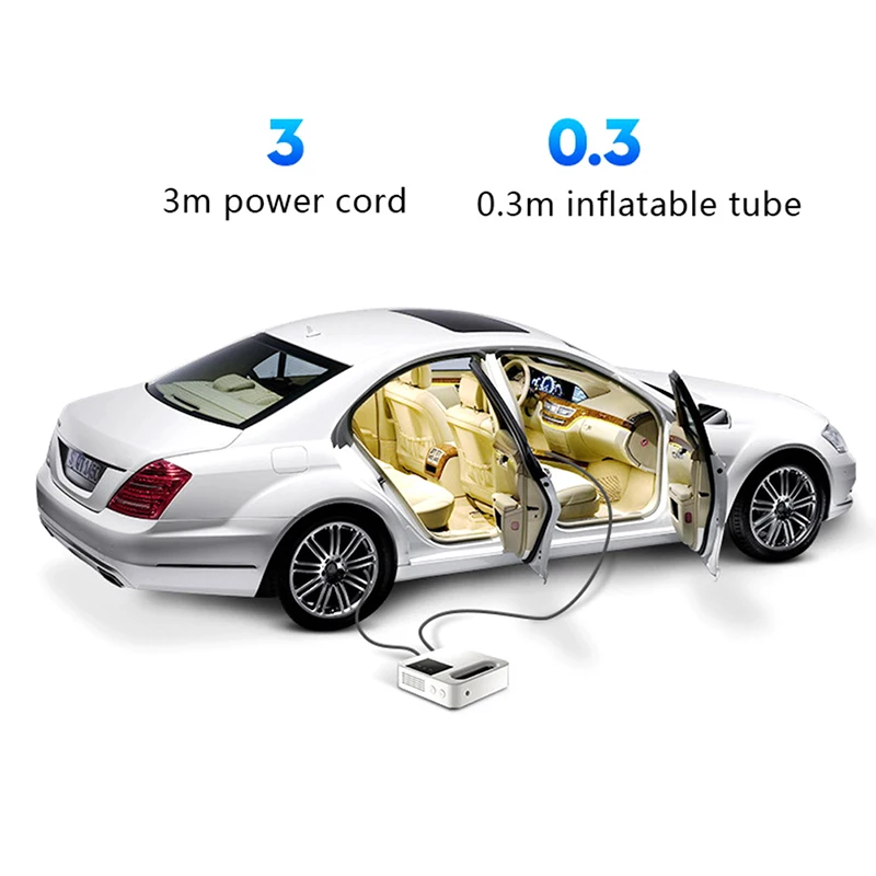 Автомобильный воздушный компрессор 12V переносной электрический автомобильный
