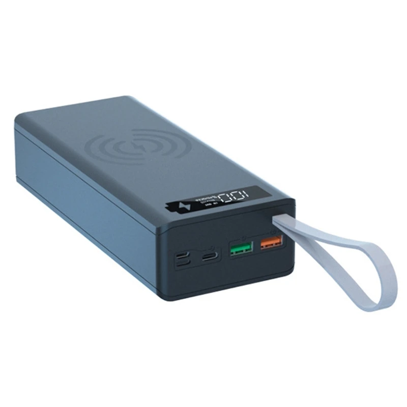 

2022 New Detachable QC3.0 PD LCD Display 16x18650 Battery Case 10W Wireless Charging Box