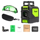 Самонивелирующийся лазерный уровень Huepar, зеленый луч, перекрестный лазер, 360 градусов, 2 режима использования + очки для улучшения лазера Huepar