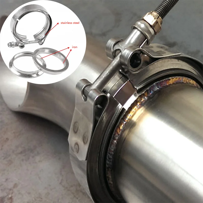 

Universal 3" Inch Stainless Steel V-Band Turbo Downpipe Exhaust Clamp Vband 76mm
