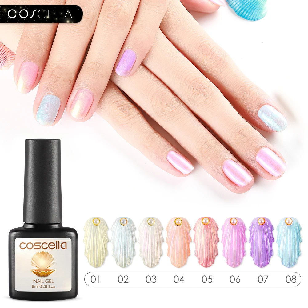 COSCELIA 10 мл оболочки голографический лак для ногтей Гель кошачий глаз Магнитная