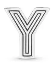 Y 925 пробы Серебряный Круглый Шарм круглый шарик A-Z зажим подходит Оригинальное отражение Шарм браслет ювелирные изделия аксессуары - Цвет: Y