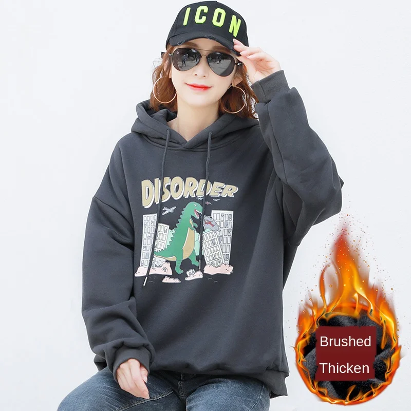 

New Hot Sale Spring and Autumn Women's Sweater Fashion Letter Print Hooded Pullover Outdoor Casual Women's Long Sleeve Top