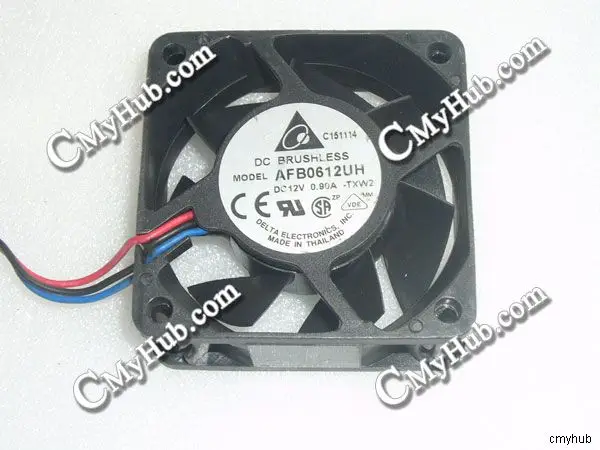

For DELTA AFB0612UH TXW2 DC12V 0.90A 6025 6CM 60mm 60x60x25mm 3Pin 3Wire Cooling Fan