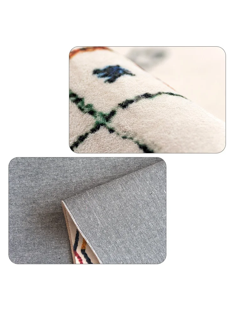 

Nordic Moroccan Carpets For Living Room Ethnic Style Bedroom Modern Rug Thick Soft Floor Mat Full Of Non-Slip Mats Home Rug