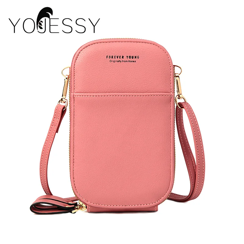 

Женская сумка YOJESSY с карманом для телефона из искусственной кожи, дамские сумки через плечо, кошелек, женская сумка-мессенджер 2105