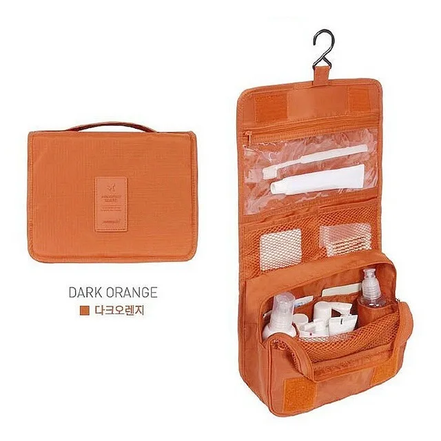 Orange Женская косметичка для путешествий, сумки для макияжа, подвешивание, профессиональная моющаяся сумка для туалетных принадлежностей, товары на каждый день, висящая сумка-Органайзер для туалета, переносная 30 - Цвет: Orange