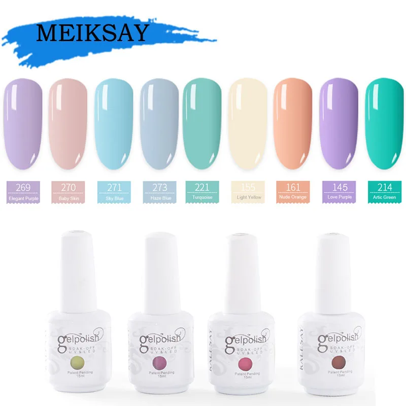 Гель лак для ногтей MEIKSAY 15 мл СВЕТОДИОДНЫЙ Цветной долговечный УФ сушилка со