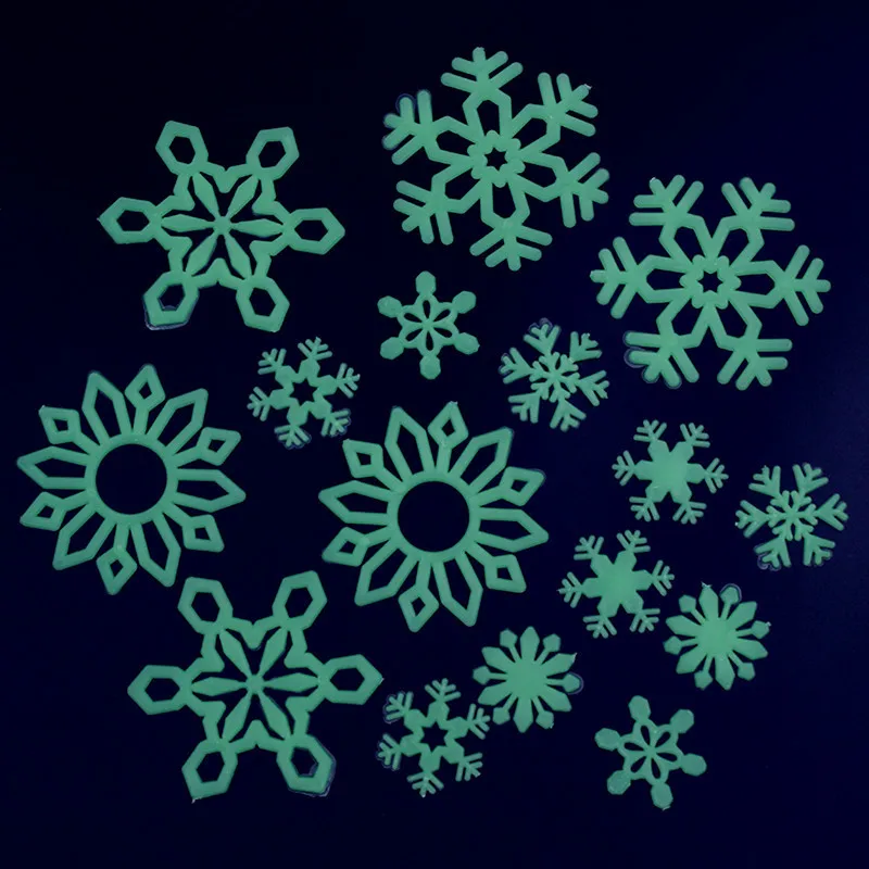 12 шт. флуоресцентные снежинки стены оштукатурены с домом детской спальни