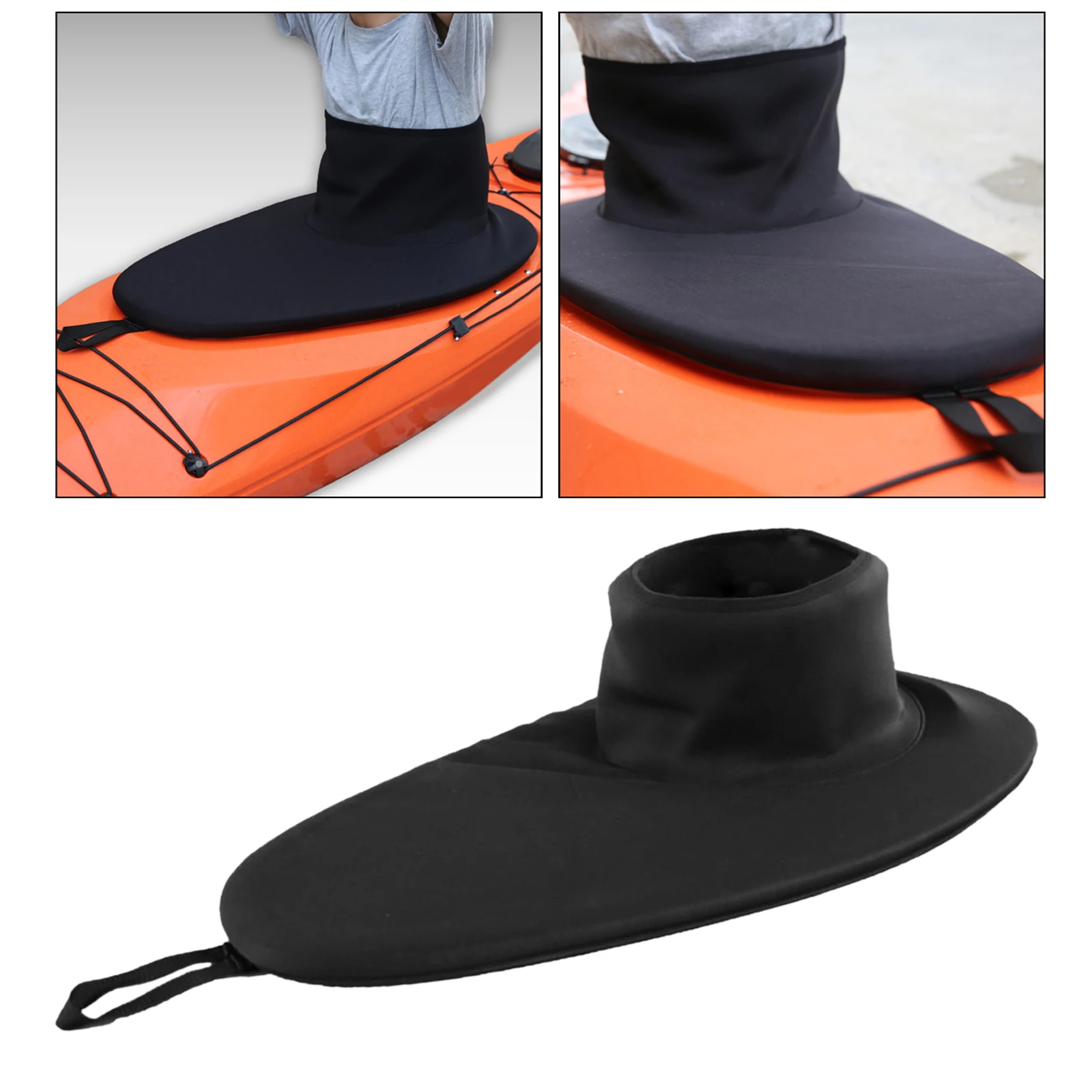 

Kayak Canoe Marine Boat Spraydeck Spray Skirt Waterproof Cockpit Cover Black