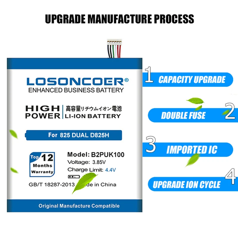 LOSONCOER 4500 мАч B2PUK100 для HTC Desire 825 Dual D825H D825U Аккумулятор телефона большой емкости ~ в