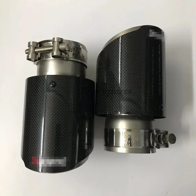 2 шт. Akrapovic полотняная плетеная Глянцевая углеродистая выхлопная система