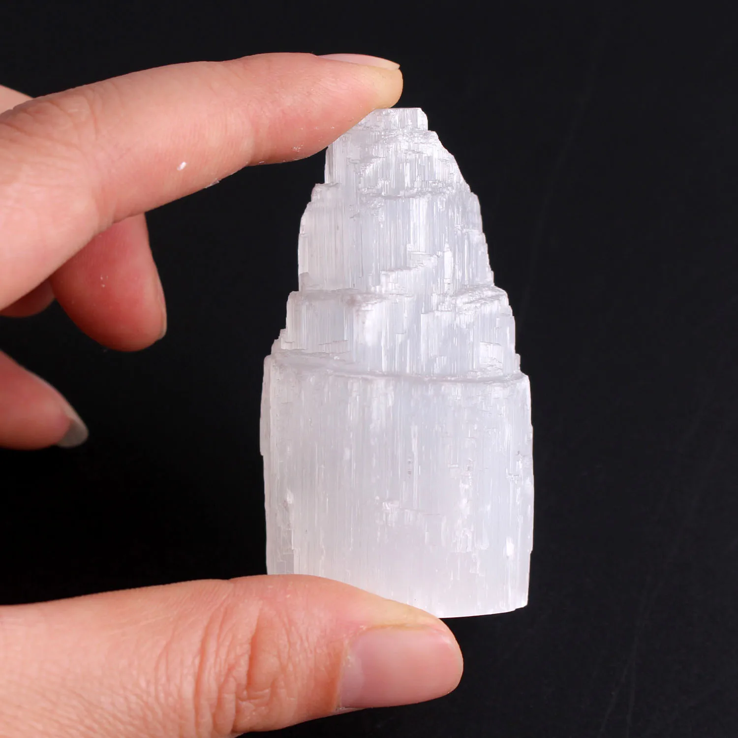 1 шт. прозрачная белая башня с селенитом гипсовая пальма тонущий камень Кварцевая