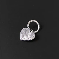 s925 sterling silver love heart full brick earrings single popular simple and beautiful wedding banquet event lover gift