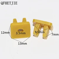 qfhetjie 100pcs plastic clips fasteners yellow square universal car lights fixed buckle car accessories