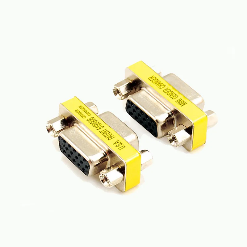 1 шт. 15 pin D Sub VGA SVGA мини адаптер для смены пола разъем F/F Женский|Компьютерные